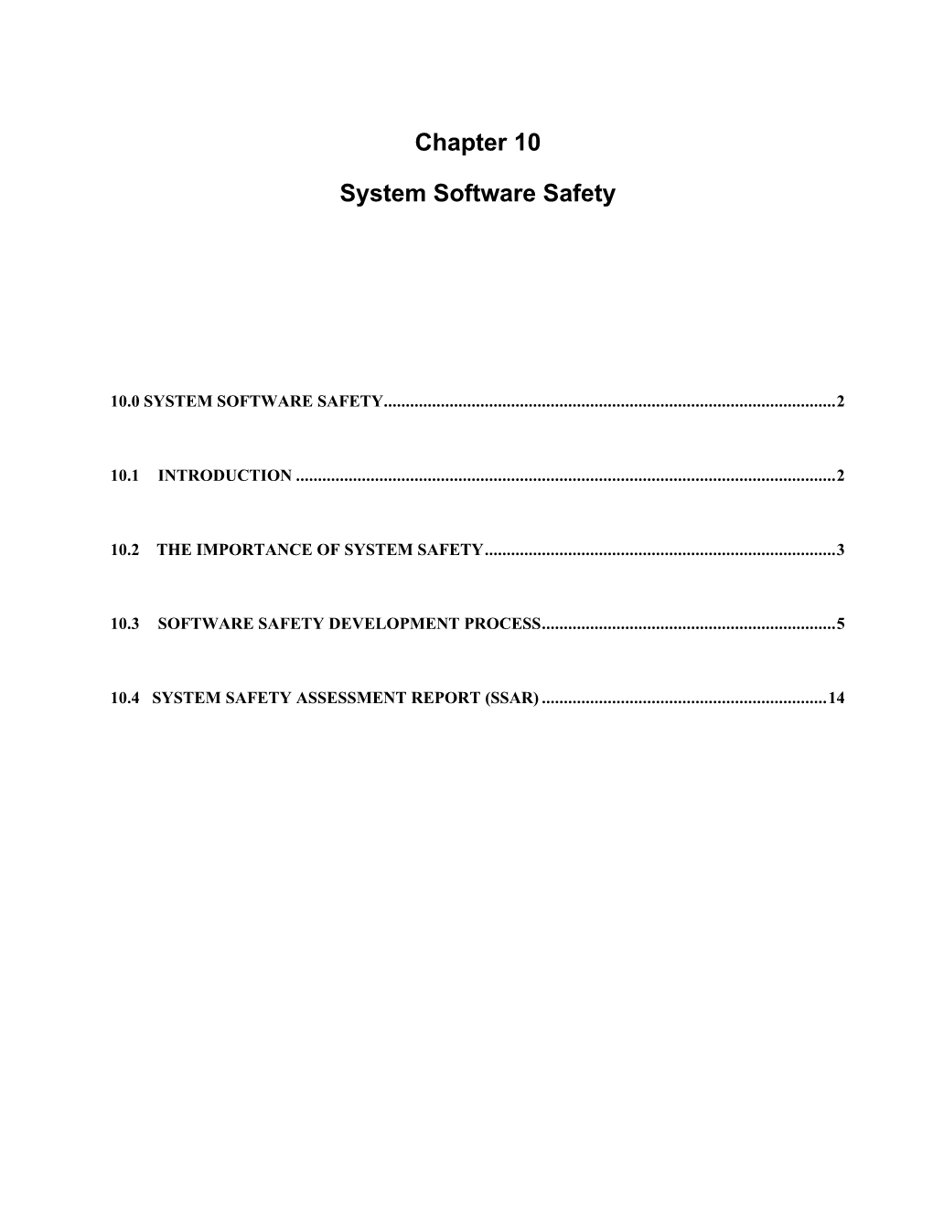 System Software Safety