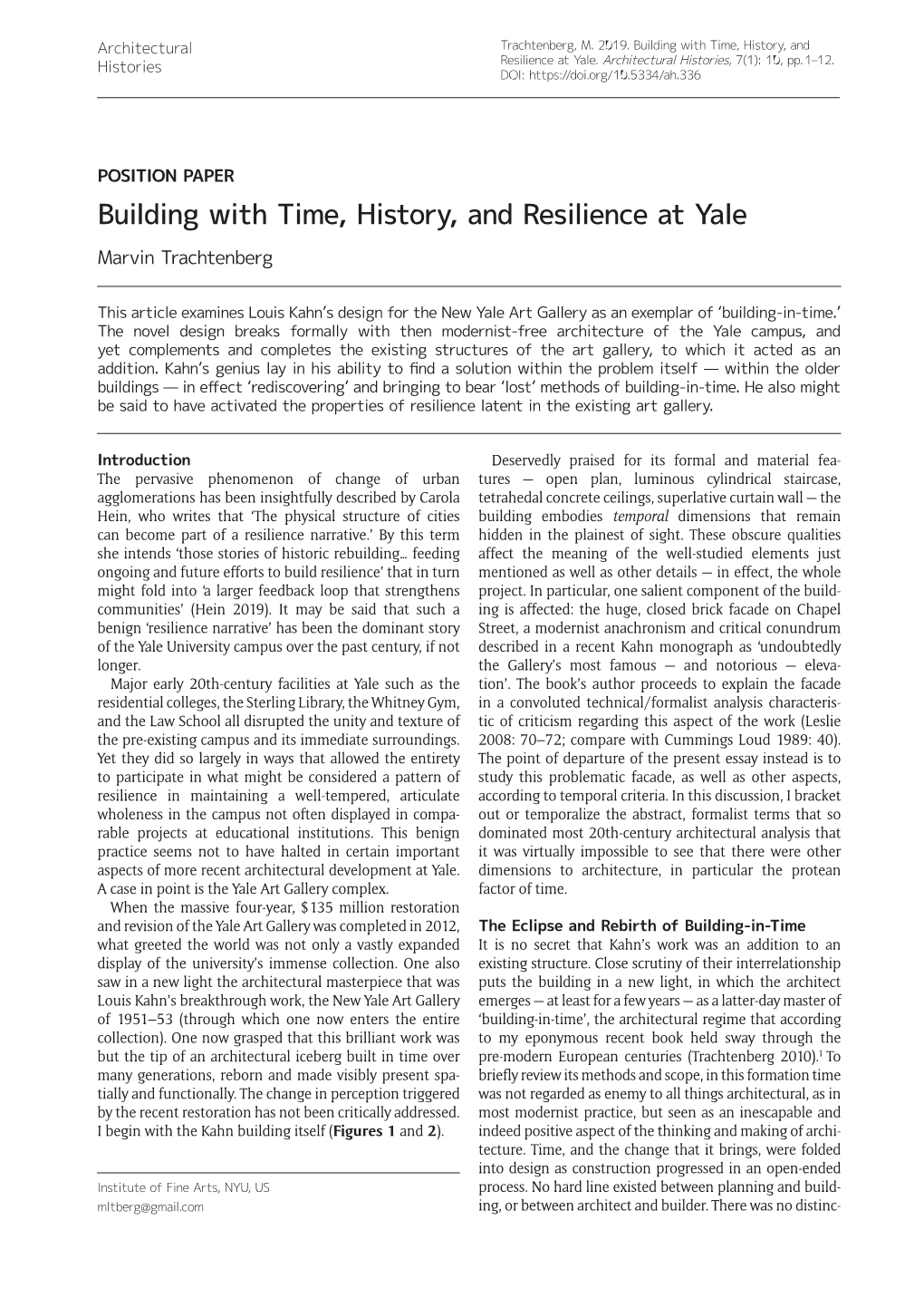 Building with Time, History, and Resilience at Yale