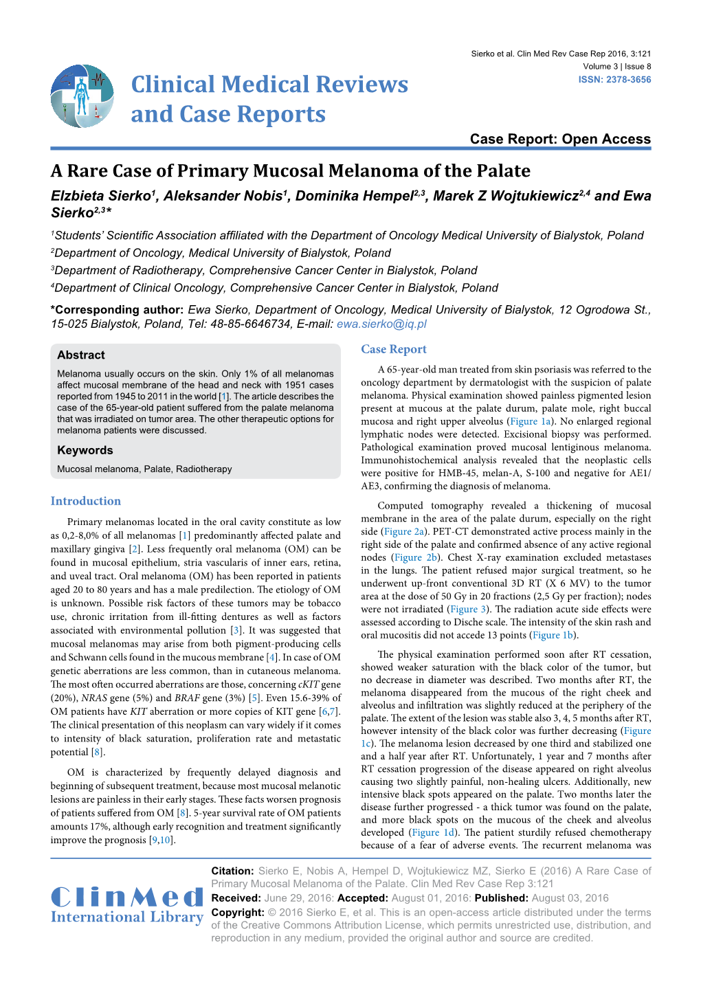 A Rare Case of Primary Mucosal Melanoma of the Palate