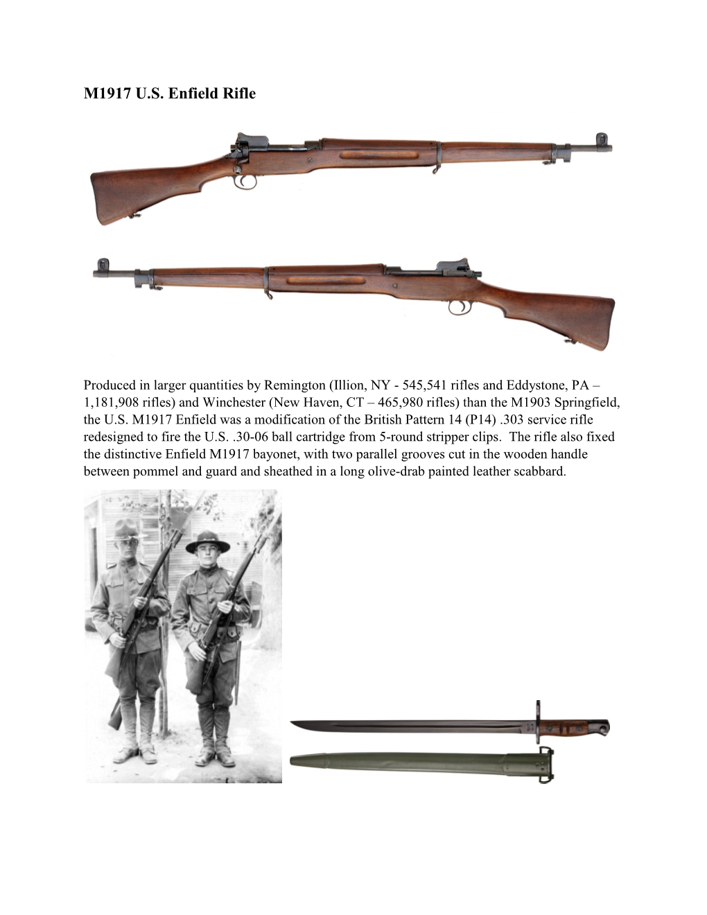 M1917 U.S. Enfield Rifle