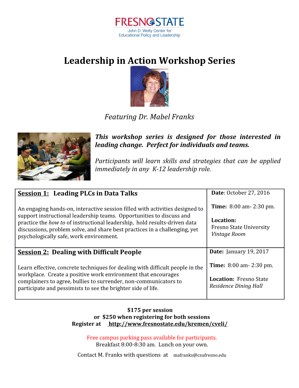 Leadership in Action Workshop Series