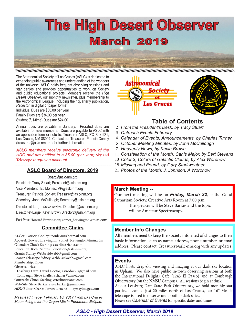 The High Desert Observer March 2019