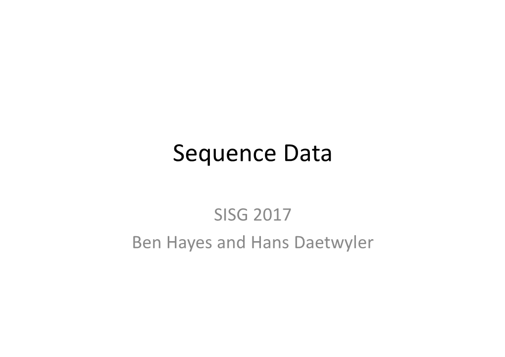 Sequence Data