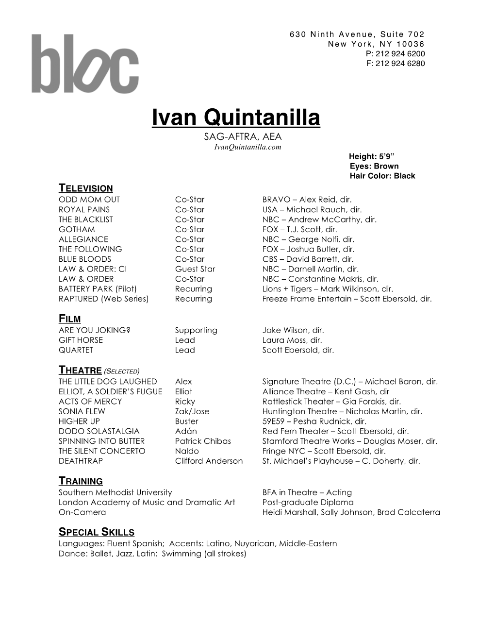 Download a PDF of Ivan's Resume Here