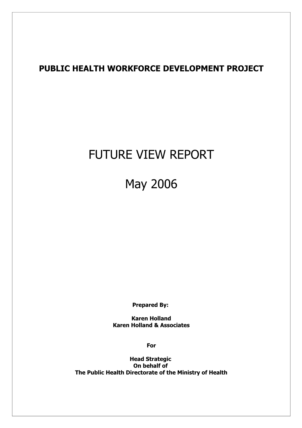 Public Health Workforce Development Project