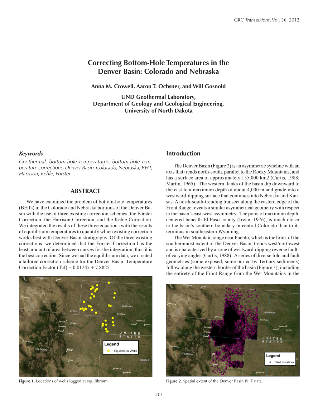 Correcting Bottom-Hole Temperatures in the Denver Basin: Colorado and Nebraska