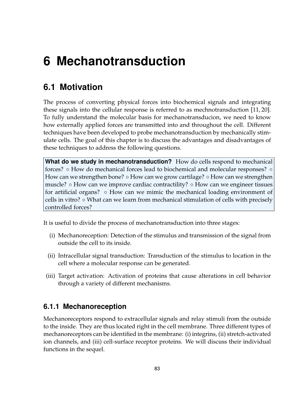 6 Mechanotransduction