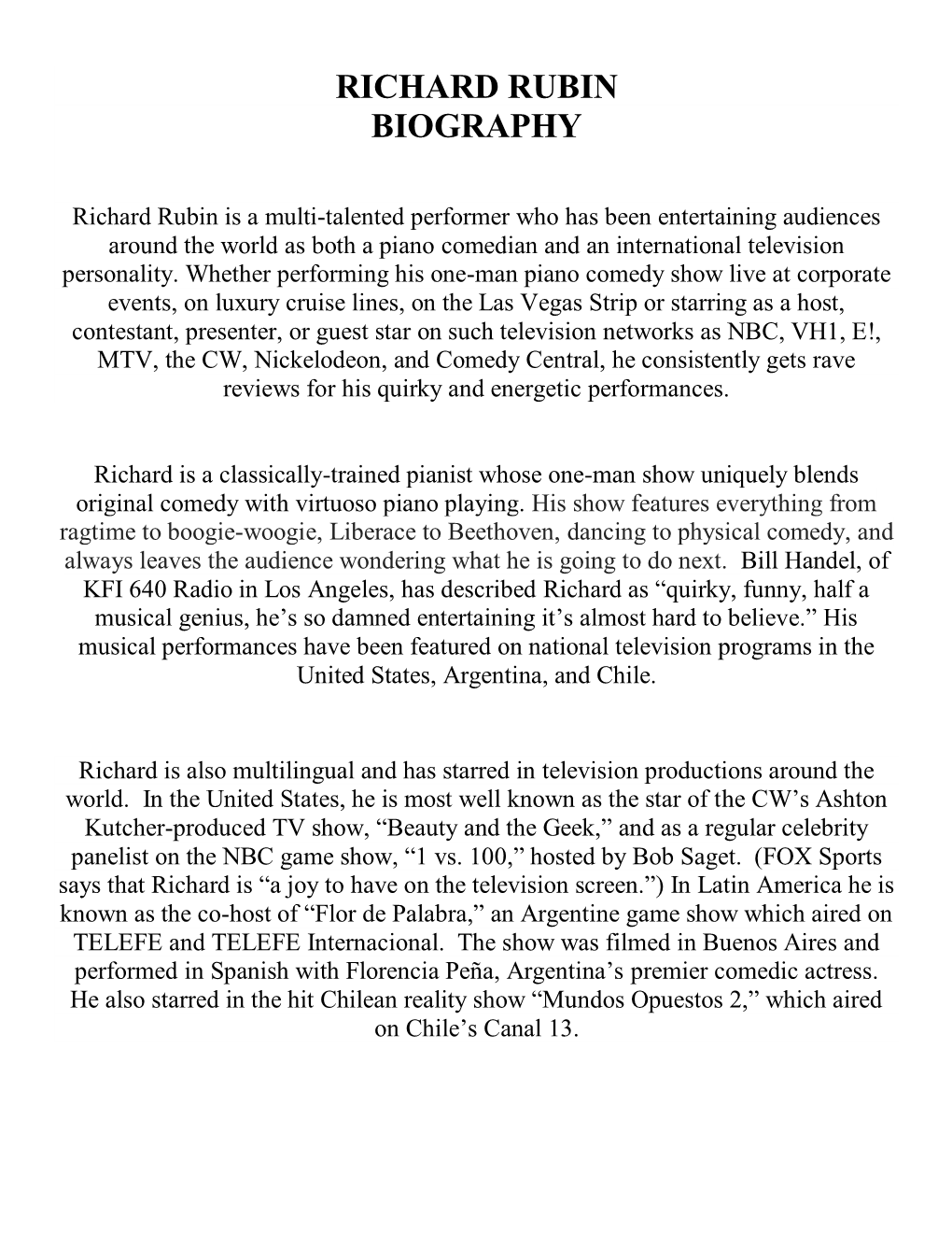 Richard Rubin Biography