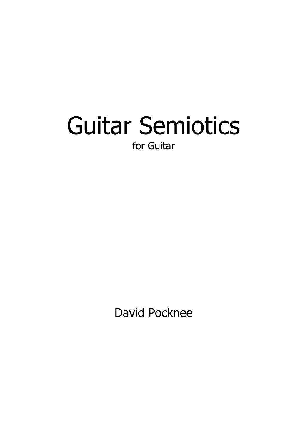 Guitar Semiotics for Guitar