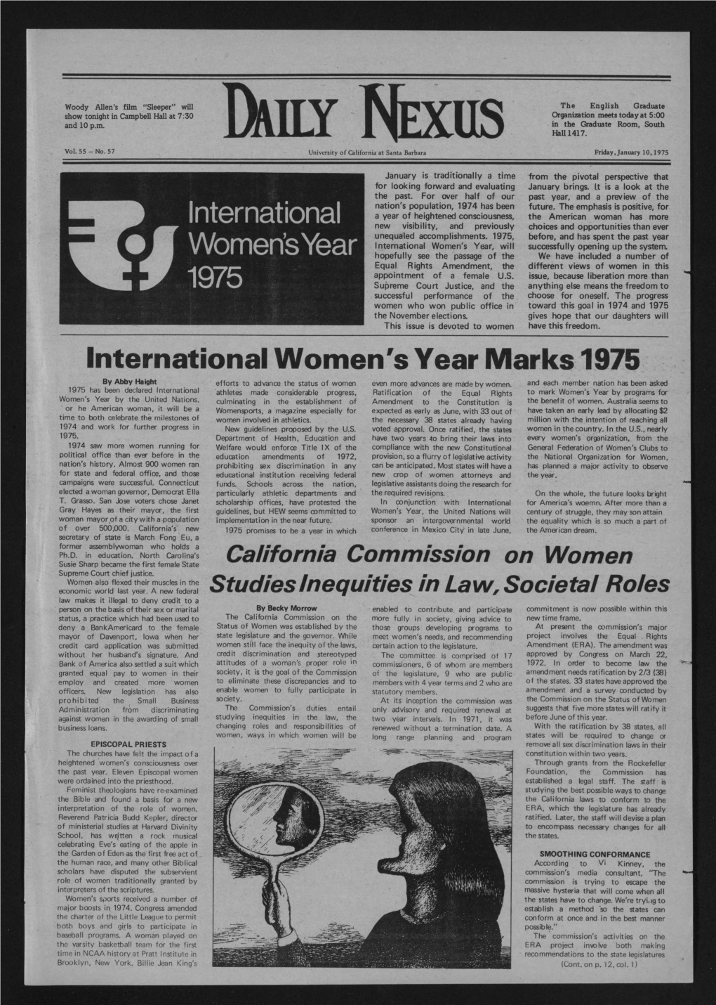 International Women's Year Marks 1975 by Abby Haight Efforts to Advance the Status of Women Even More Advances Are Made by Women