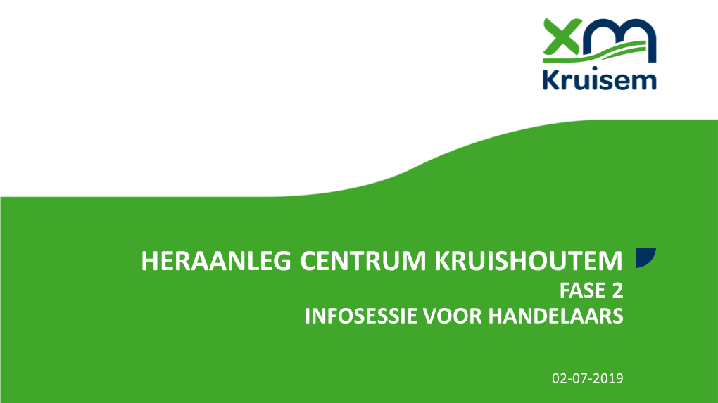 Heraanleg Centrum Kruishoutem Fase 2 Infosessie Voor Handelaars