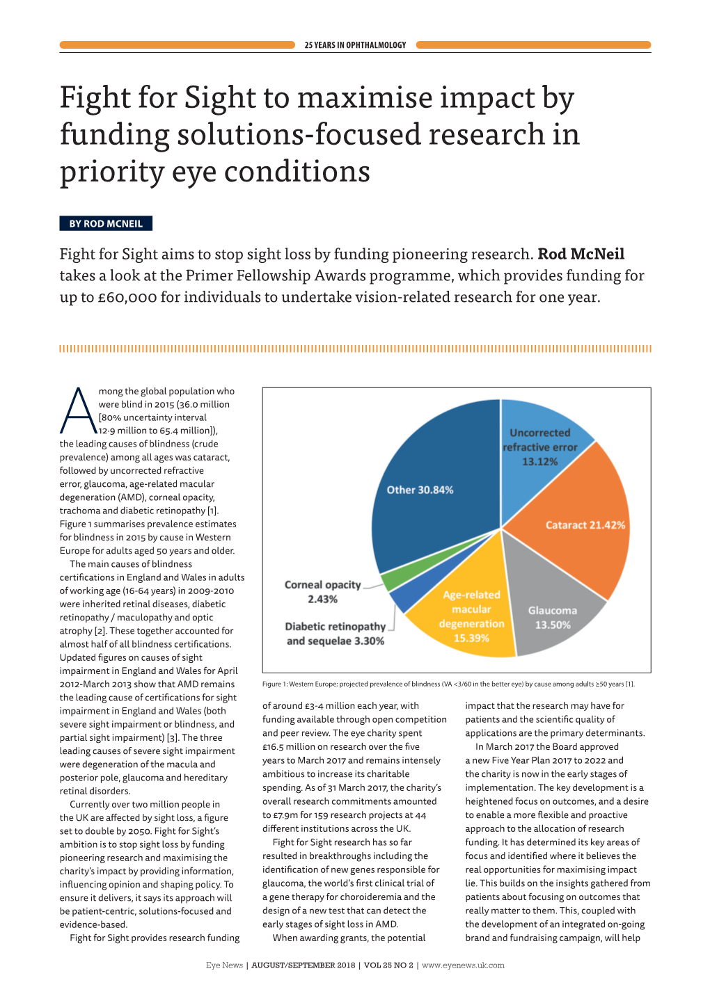 Fight for Sight to Maximise Impact by Funding Solutions-Focused Research in Priority Eye Conditions