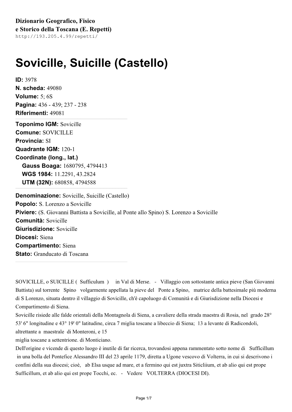 Sovicille, Suicille (Castello)