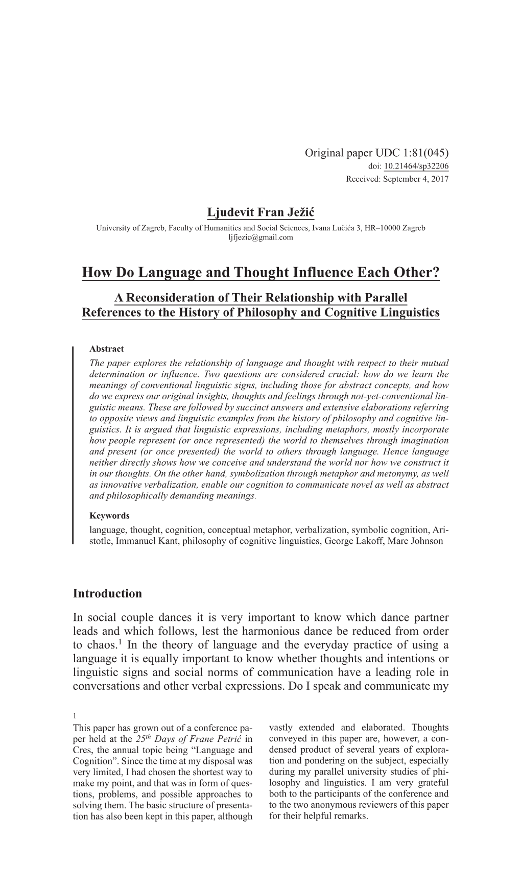 How Do Language and Thought Influence Each Other?