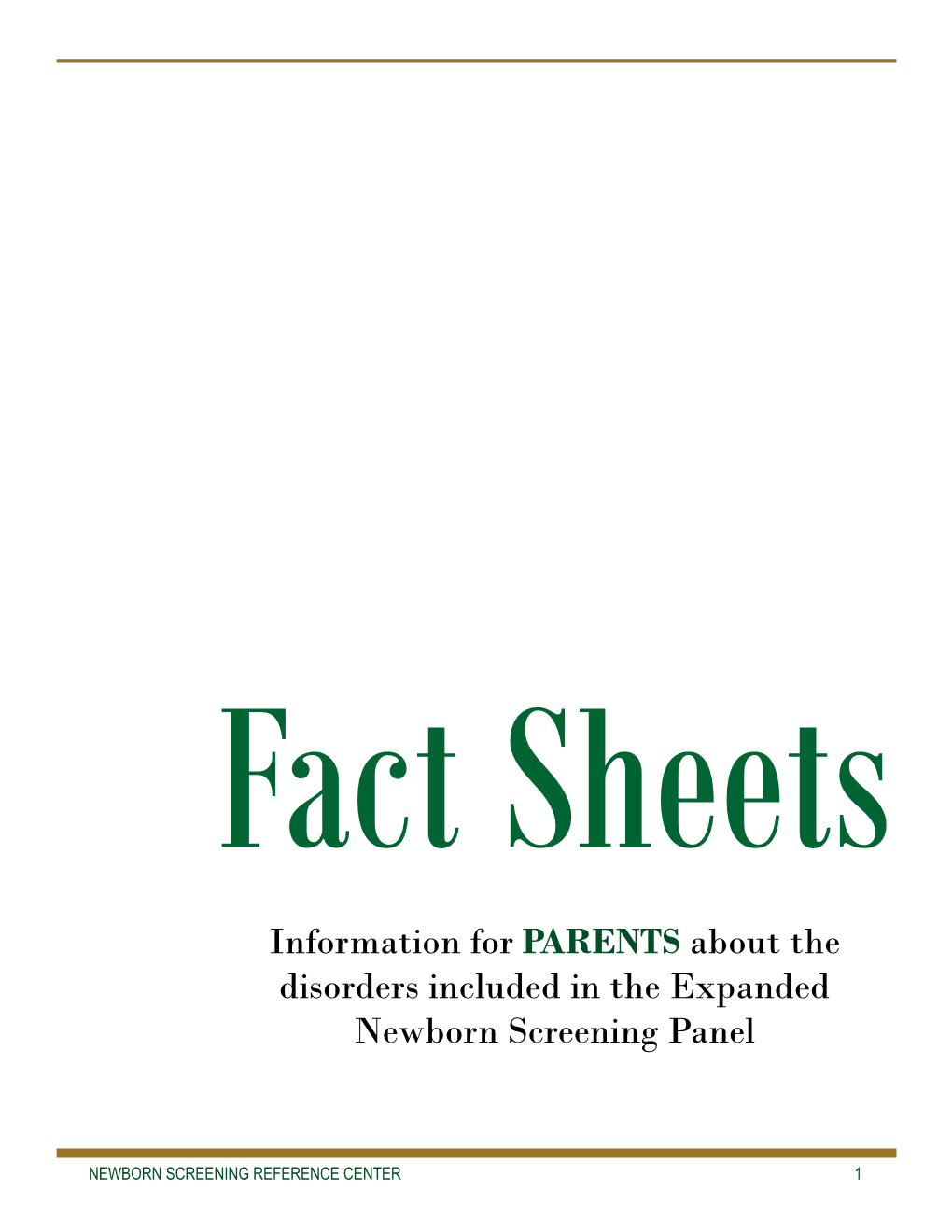 Expanded Screening Fact Sheets Parents 111214 Disorder