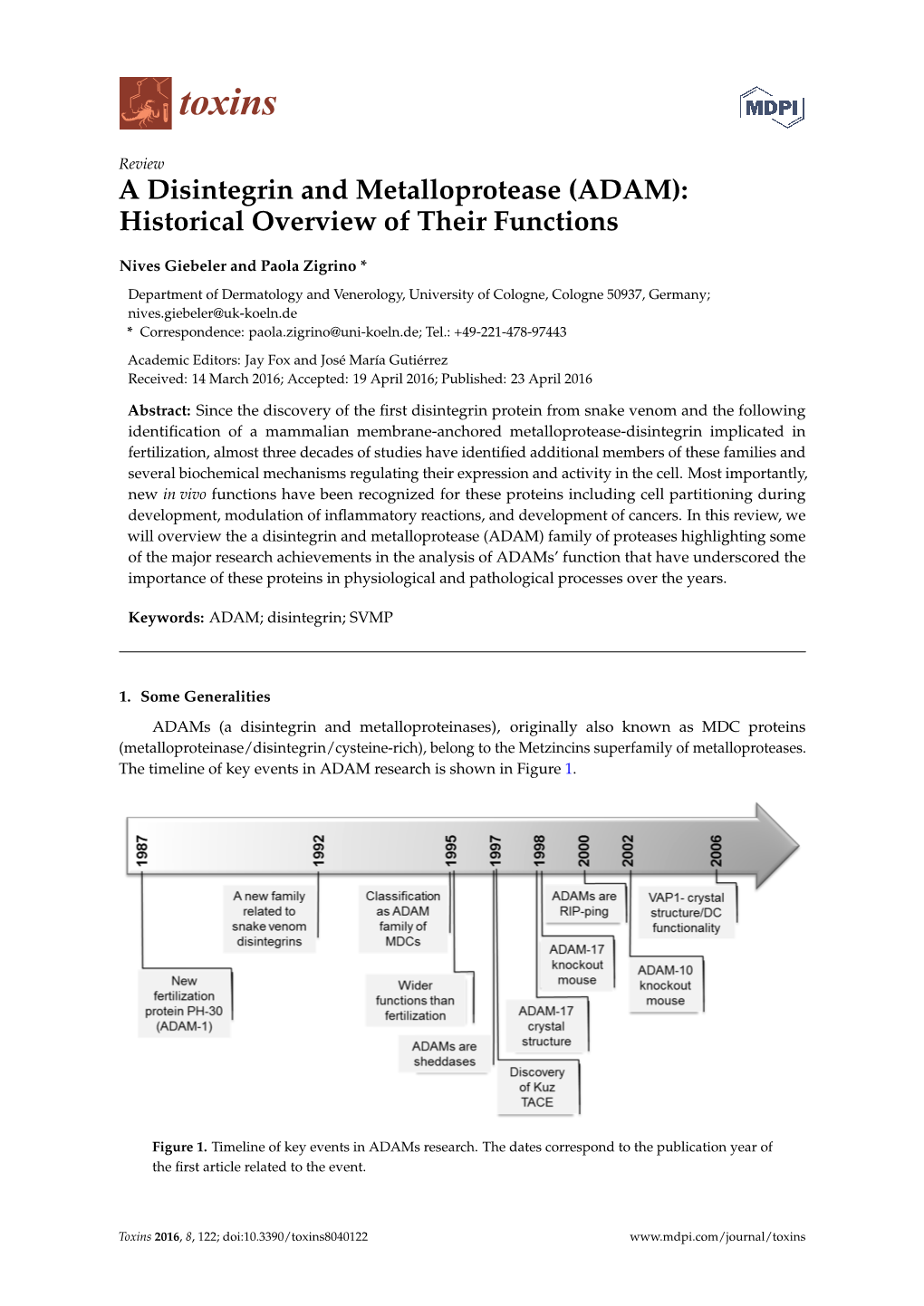 A Disintegrin and Metalloprotease