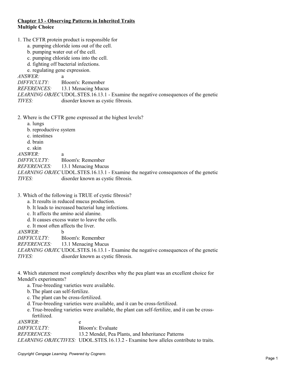 Chapter 13 - Observing Patterns in Inherited Traits