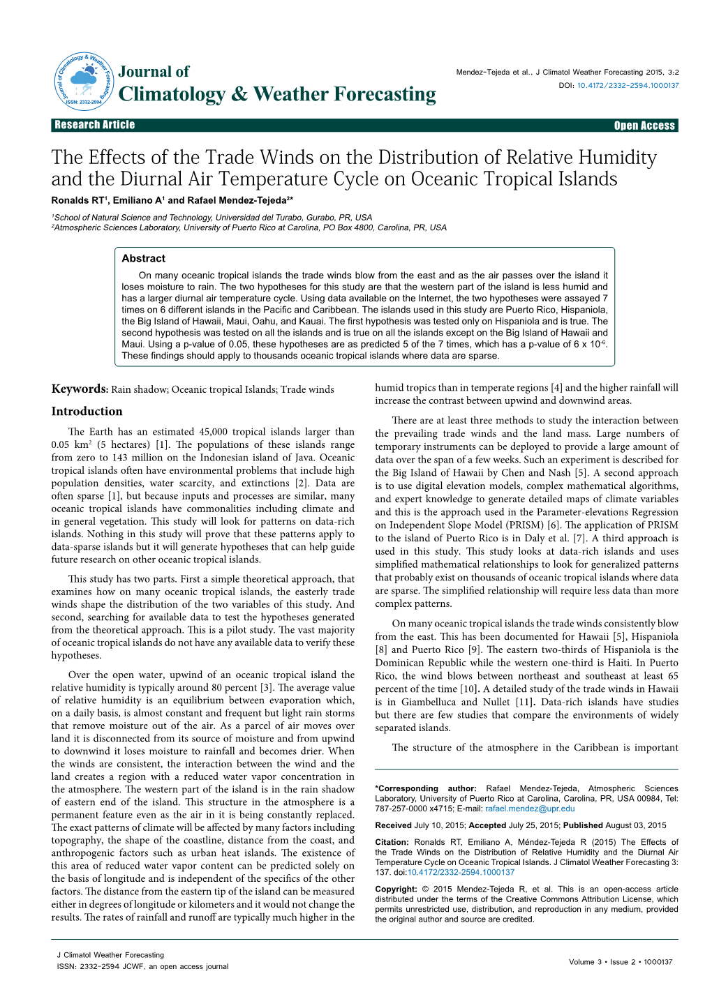 The Effects of the Trade Winds on the Distribution of Relative Humidity