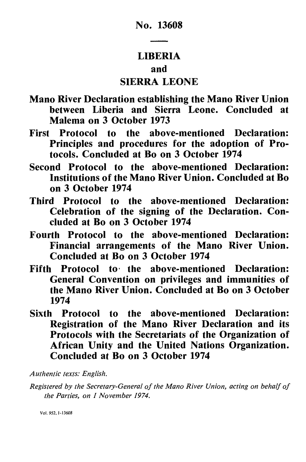 Mano River Union (MRU)