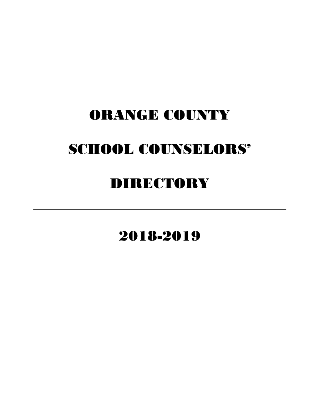 Orange County Counselors Association