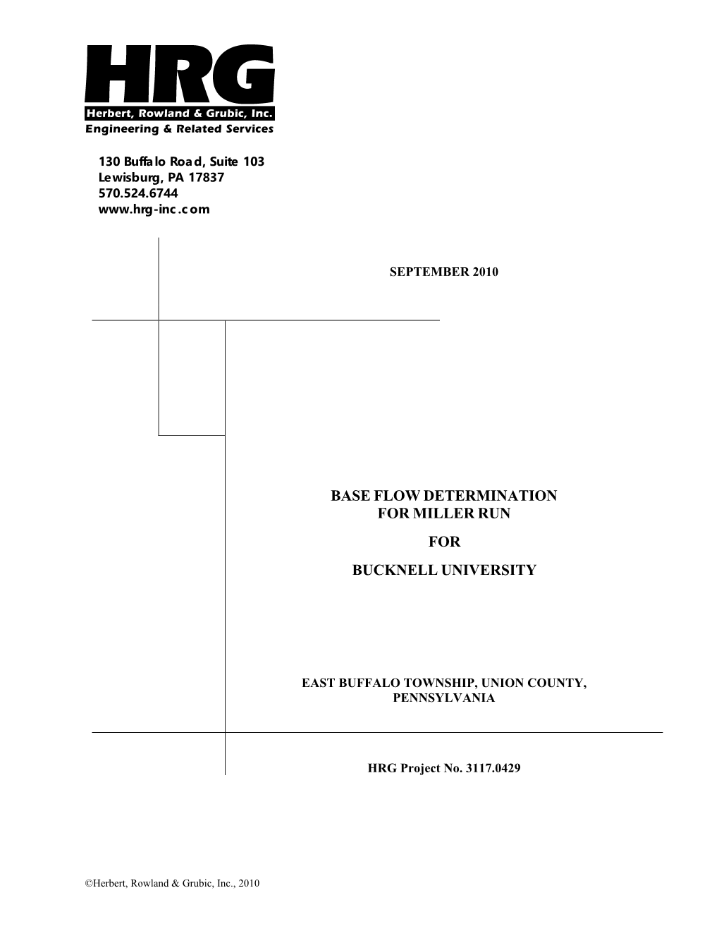 Base Flow Determination for Miller Run for Bucknell