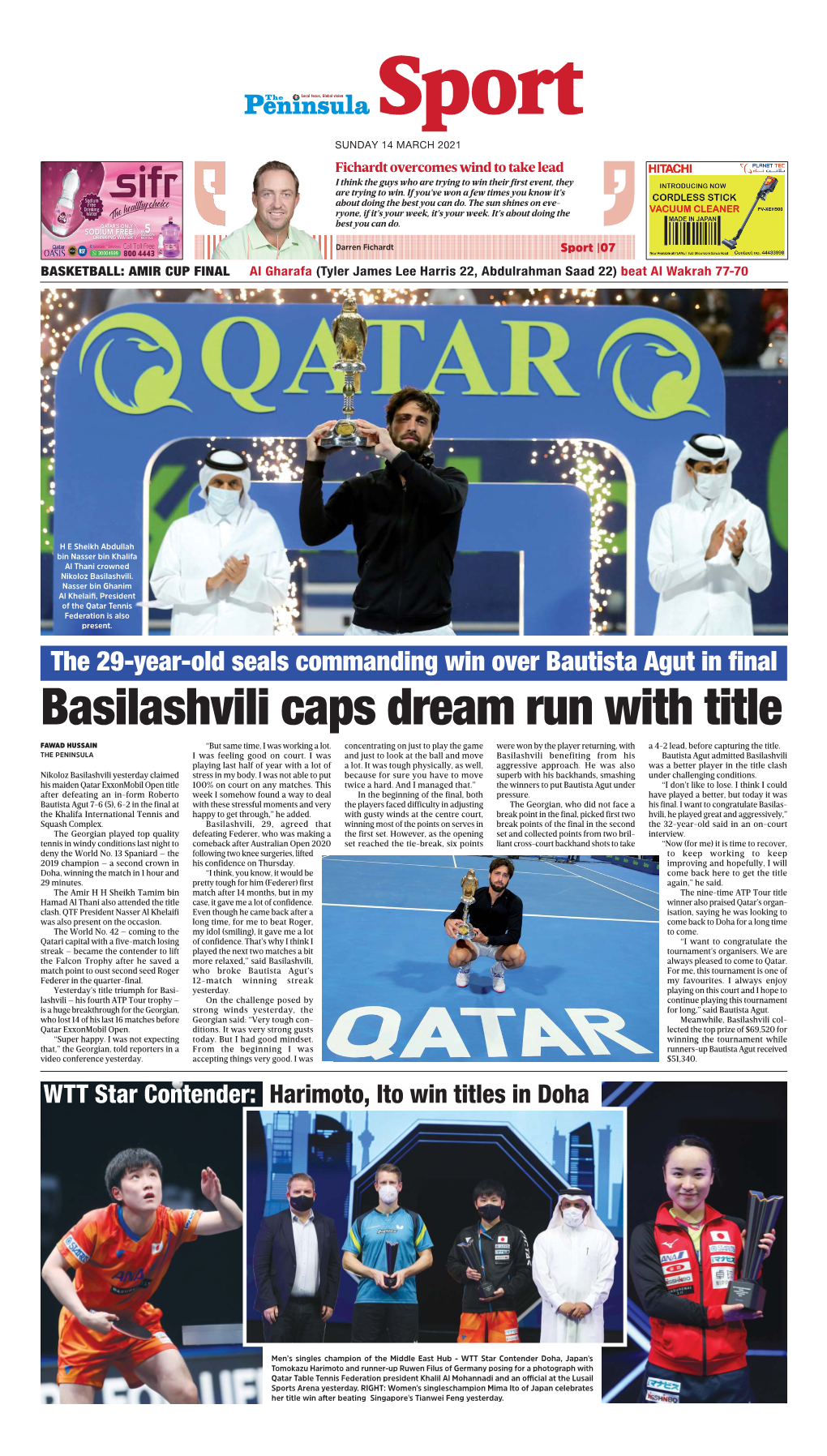 Basilashvili Caps Dream Run with Title