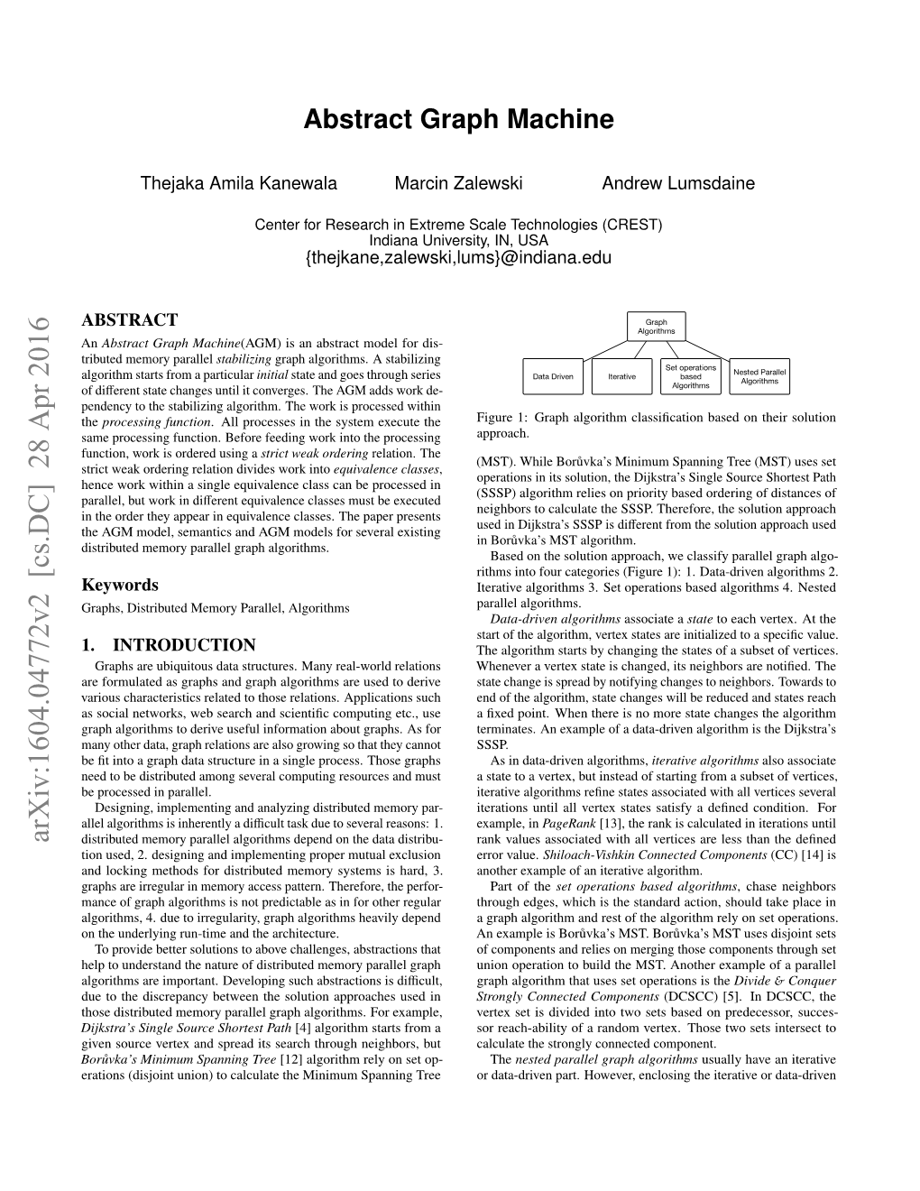 Arxiv:1604.04772V2 [Cs.DC] 28 Apr 2016