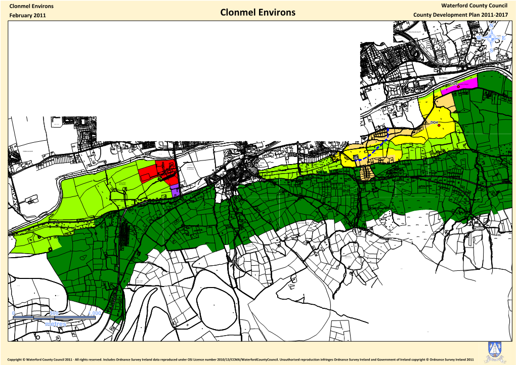 Clonmel Environs Map Legend