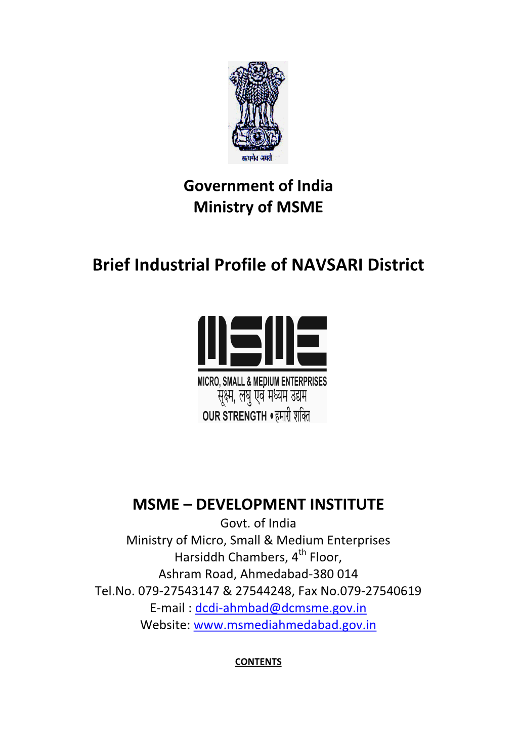 Brief Industrial Profile of NAVSARI District