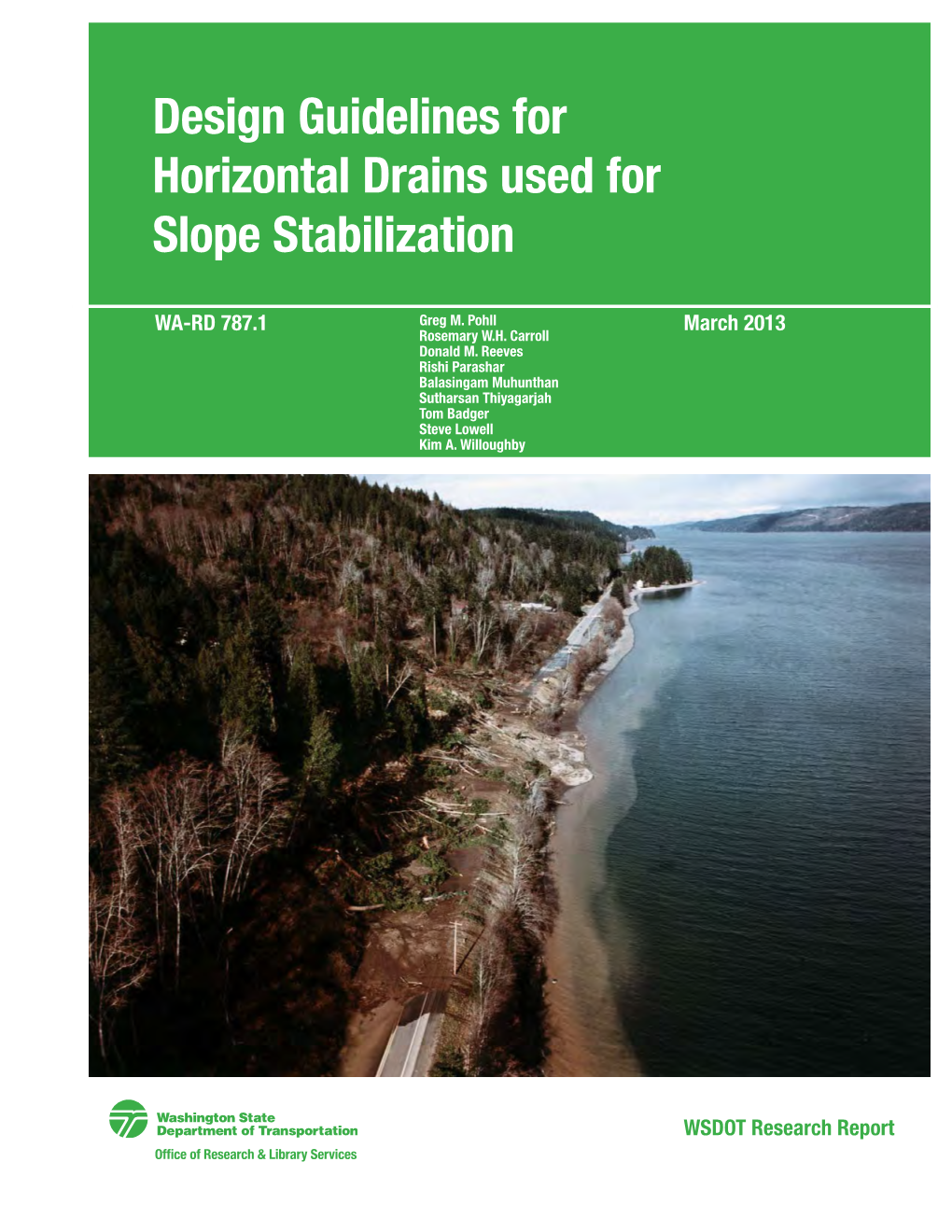 Design Guidelines for Horizontal Drains Used for Slope Stabilization