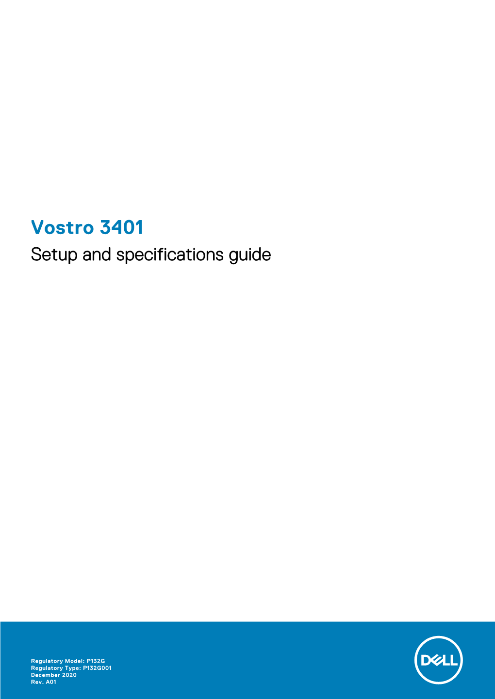 Vostro 3401 Setup and Specifications Guide