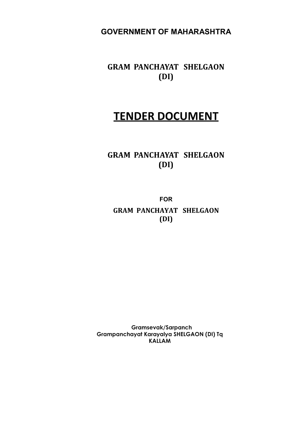 Tender Document