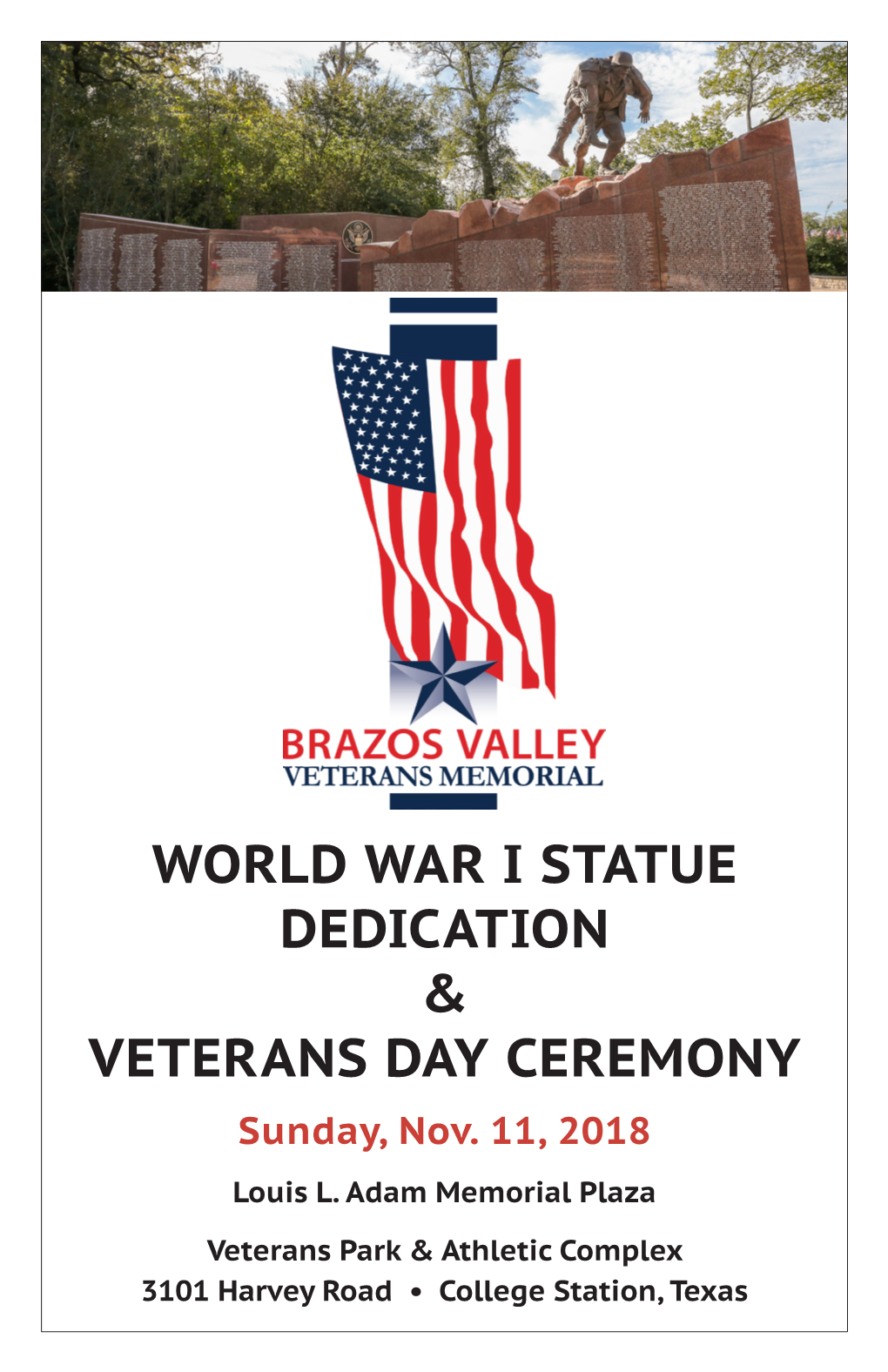 World War I Statue Dedication & Veterans Day Ceremony