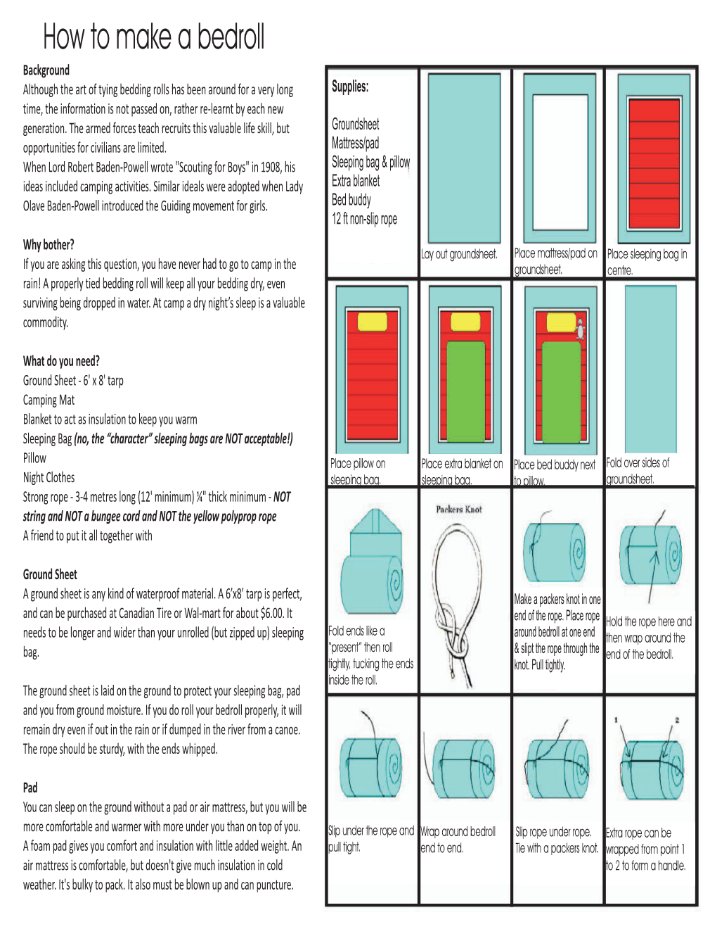 How to Make a Bedroll