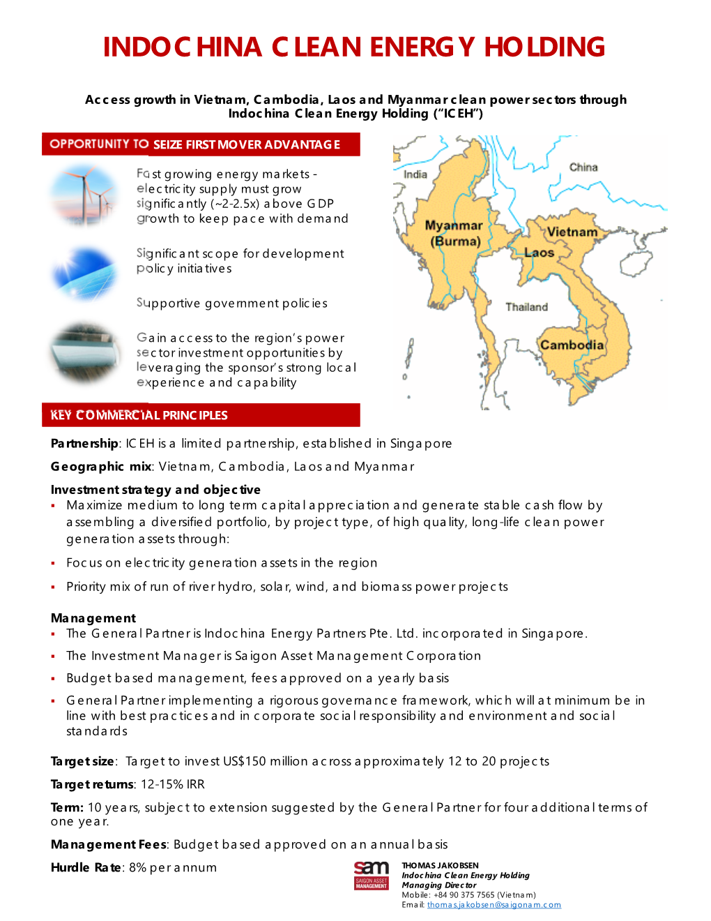 Indochina Clean Energy Holding