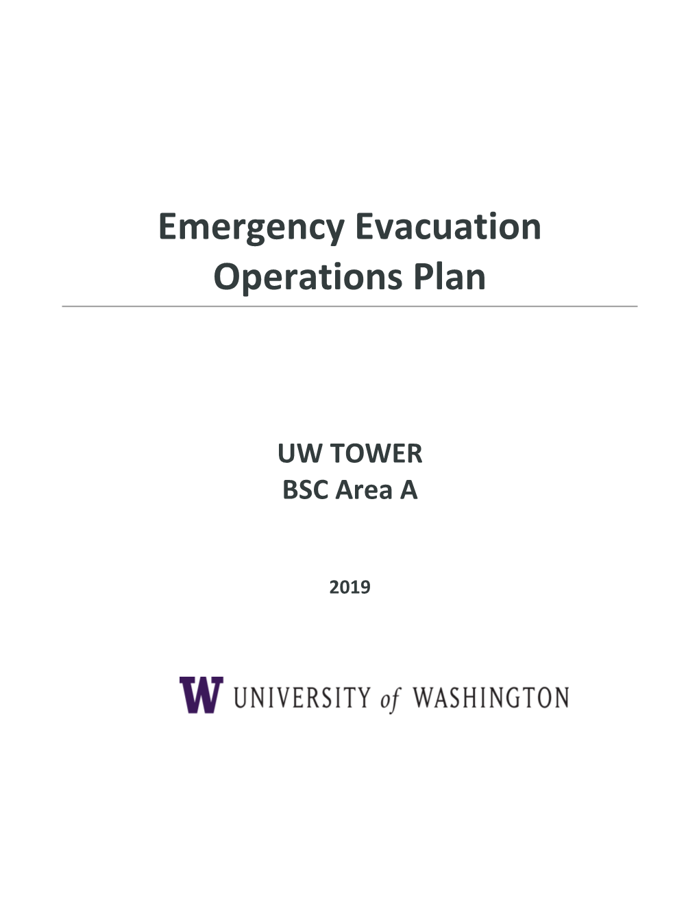 Emergency Evacuation and Operations Plan