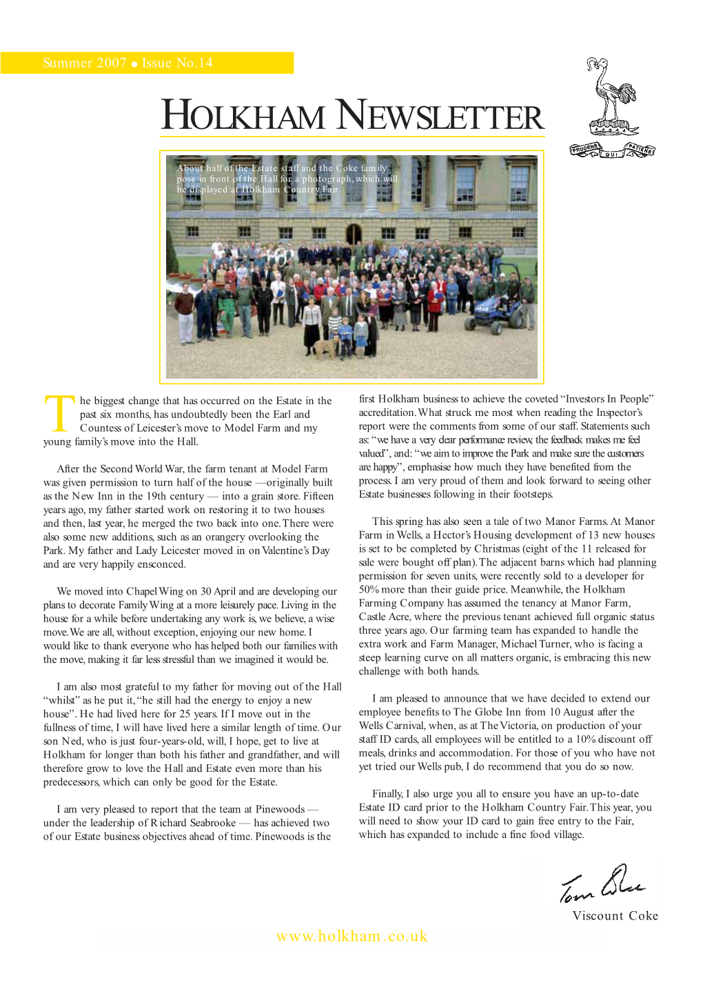 Holkham-Newsletter-Summer-2007.Pdf