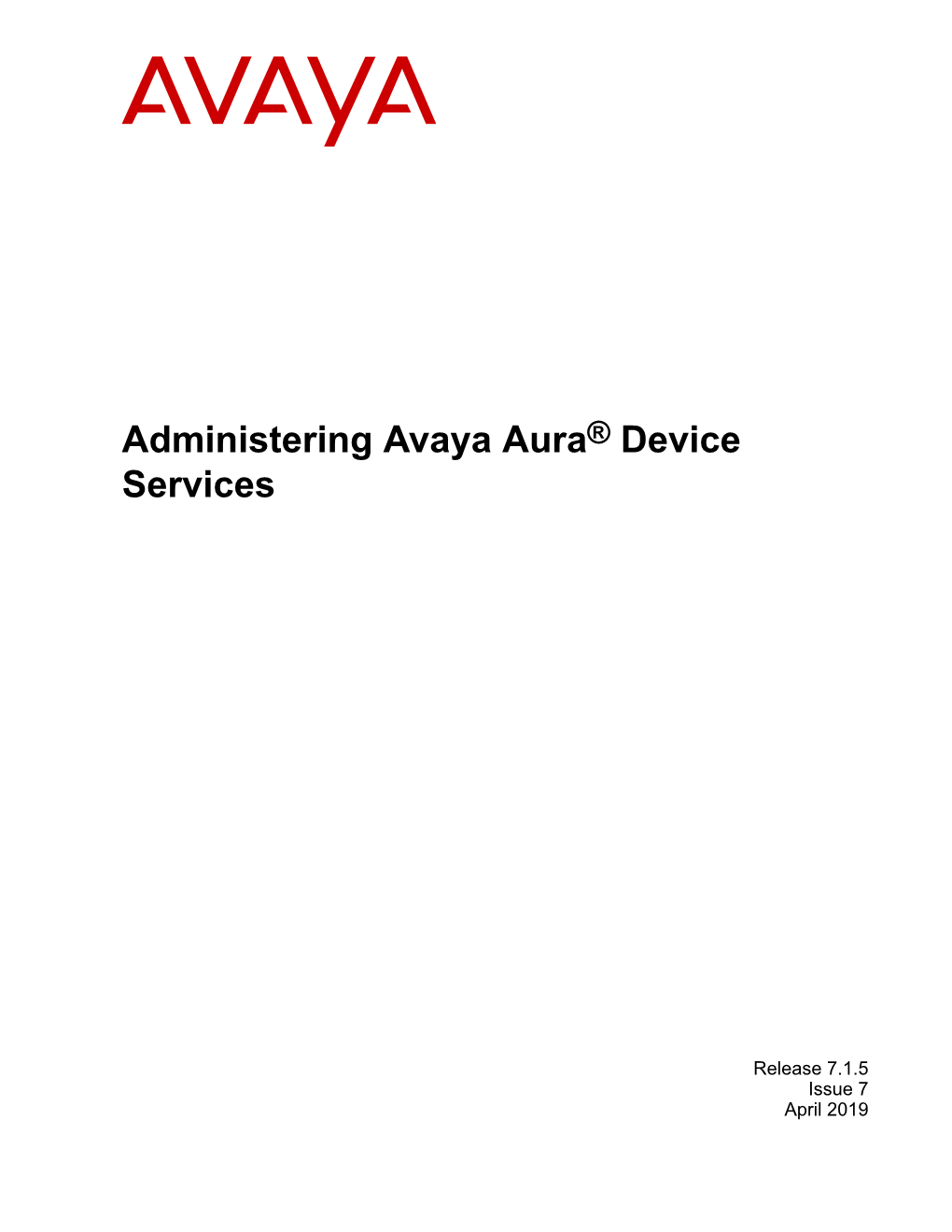 Administering Avaya Aura® Device Services