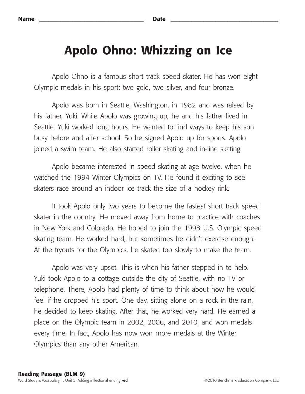 Apolo Ohno: Whizzing on Ice