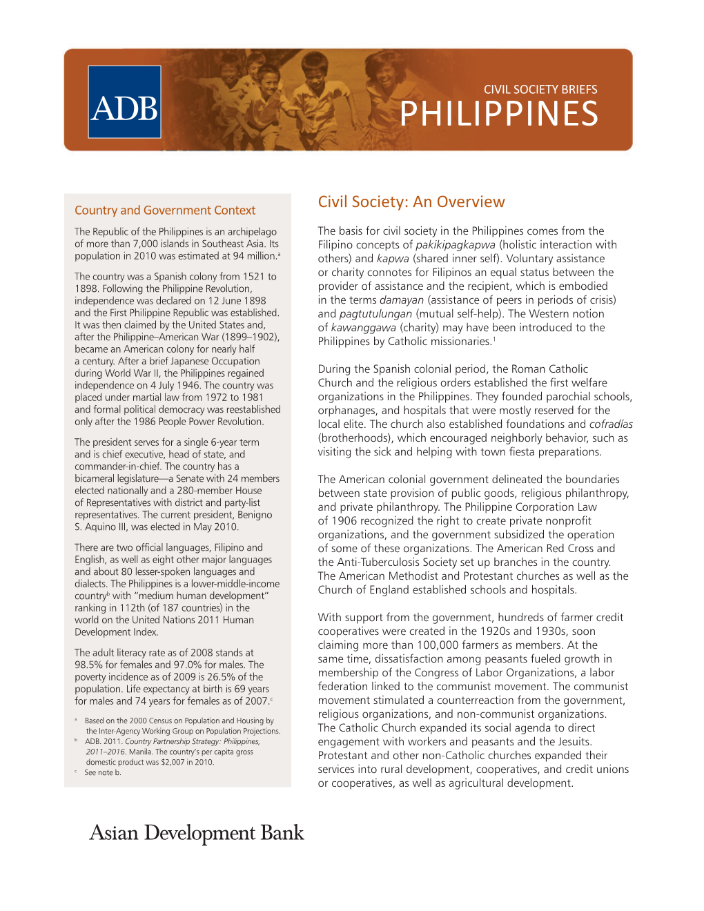 Civil Society Briefs: Philippines