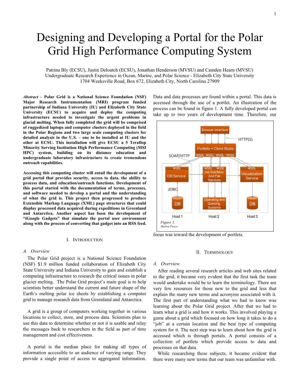 Designing and Developing a Portal for the Polar Grid High Performance Computing System