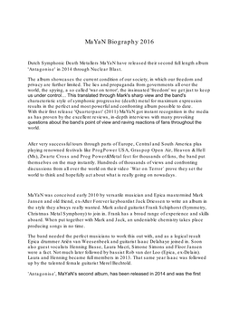 Mayan Biography 2013