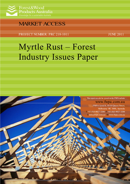 Myrtle Rust – Forest Industry Issues Paper