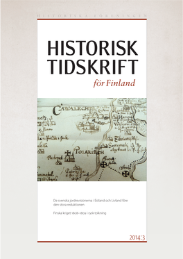 Historisk Tidskrift För Finland 2014:3 2014:3