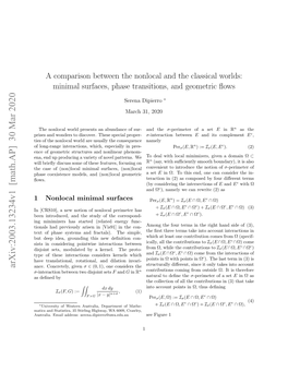 A Comparison Between the Nonlocal and the Classical Worlds: Minimal Surfaces, Phase Transitions, and Geometric ﬂows