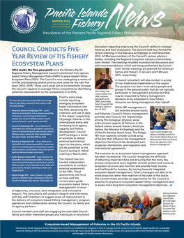 YEAR Review of ITS Fishery Ecosystem PLANS