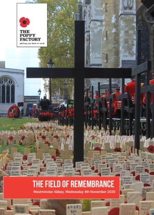 The Field of Remembrance Westminster Abbey, Wednesday 4Th November 2020 Foreword