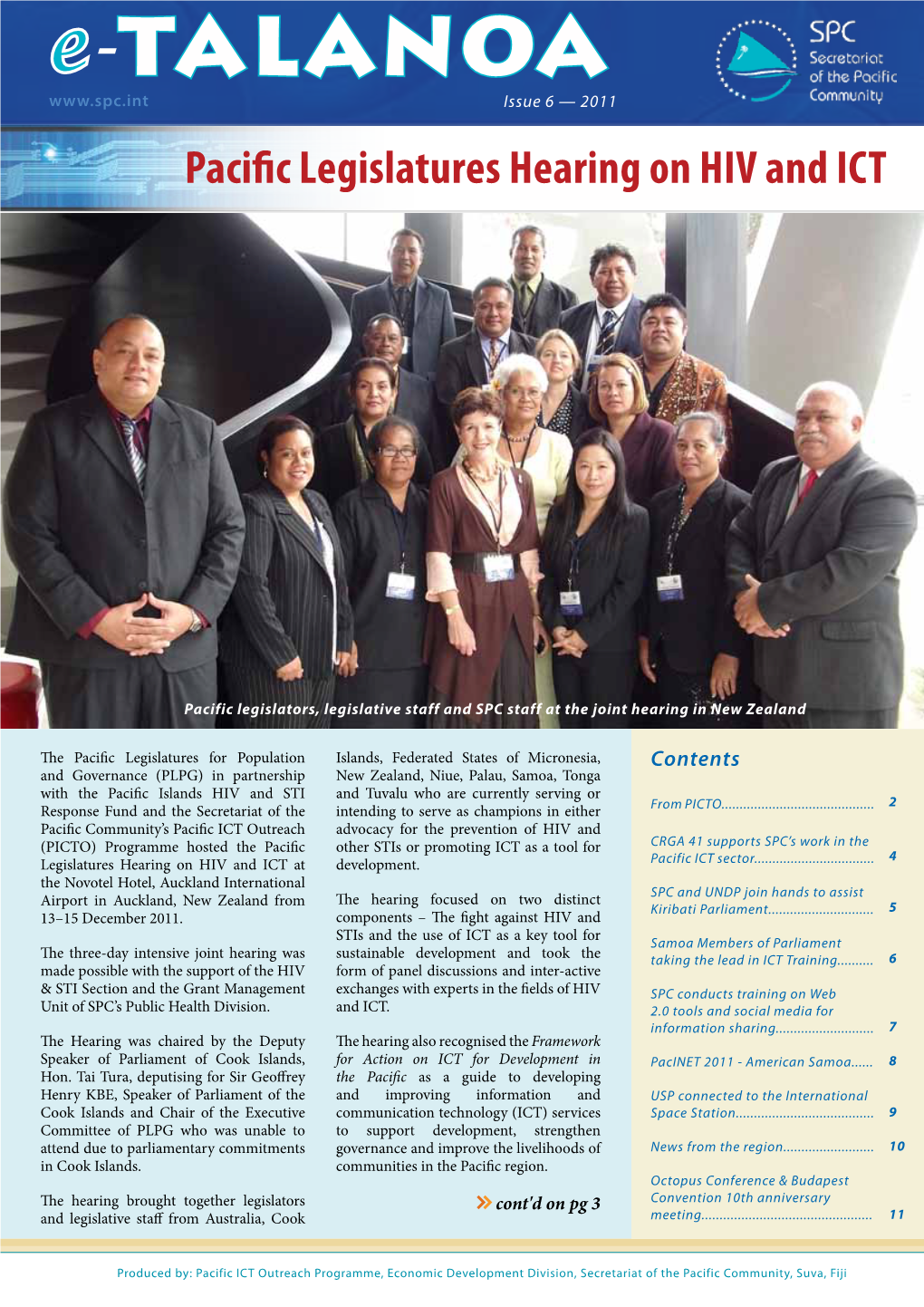 E-TALANOA Issue 6 — 2011