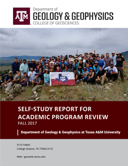 Self-Study Report for Academic Program Review Fall 2017
