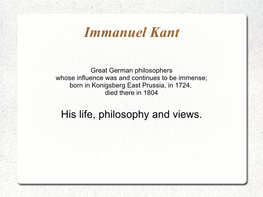 Immanuel Kant